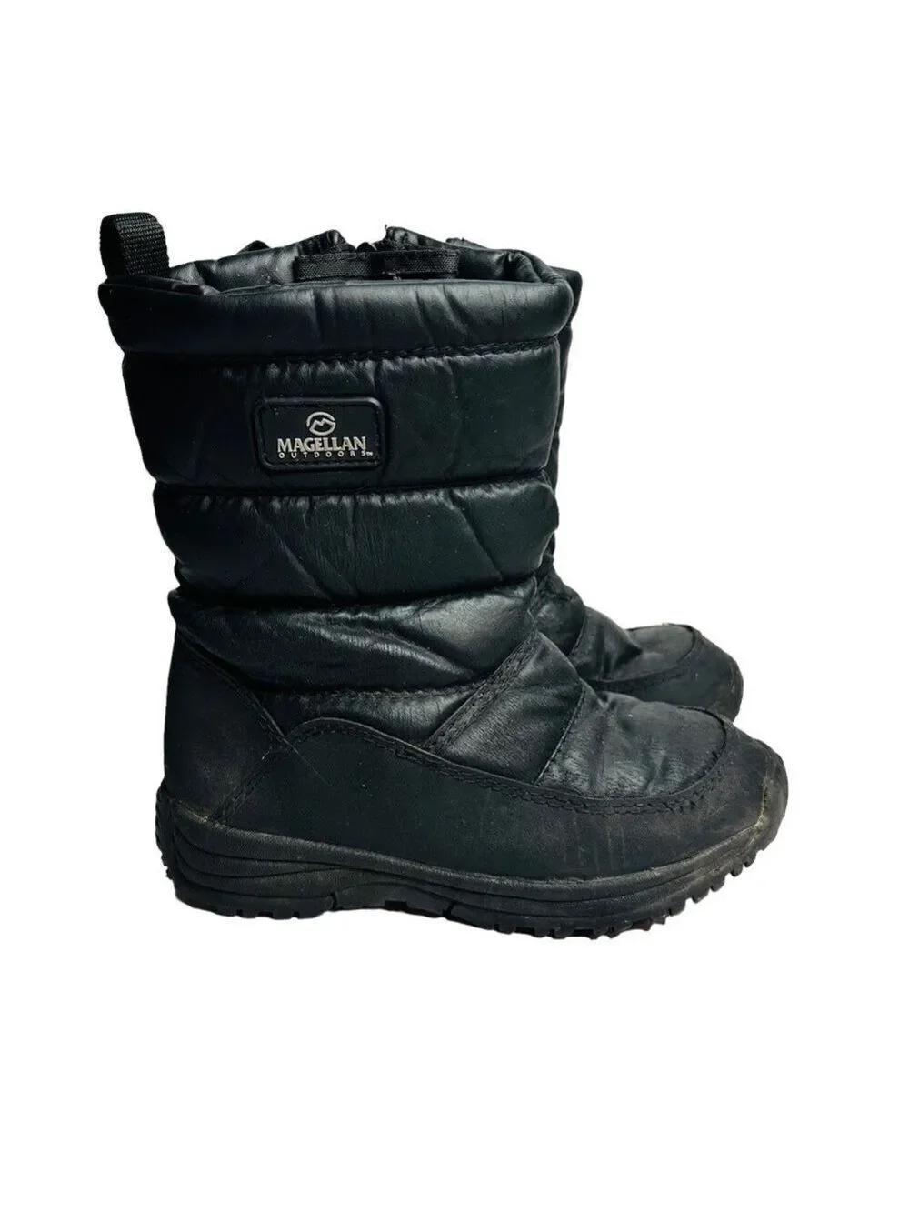Magellan Outdoors Youth‎ Kids Black Winter Boots Side Zip Size 2